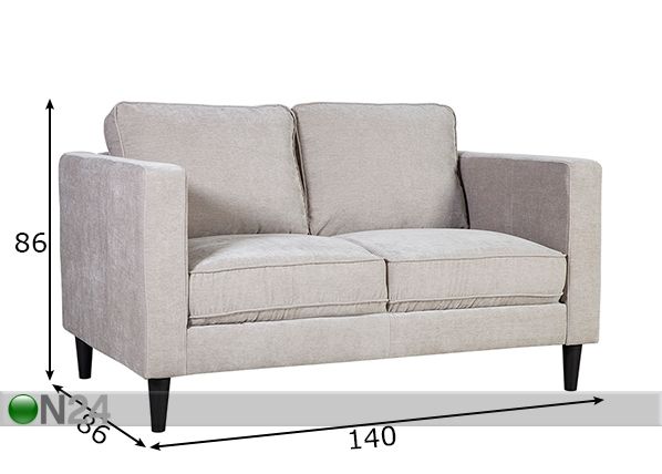 2-местный диван Spencer размеры