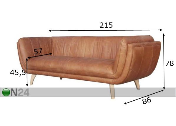 3-местный диван Borgy размеры