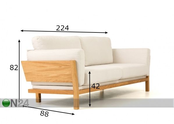 3-местный диван Lanza Sofa размеры
