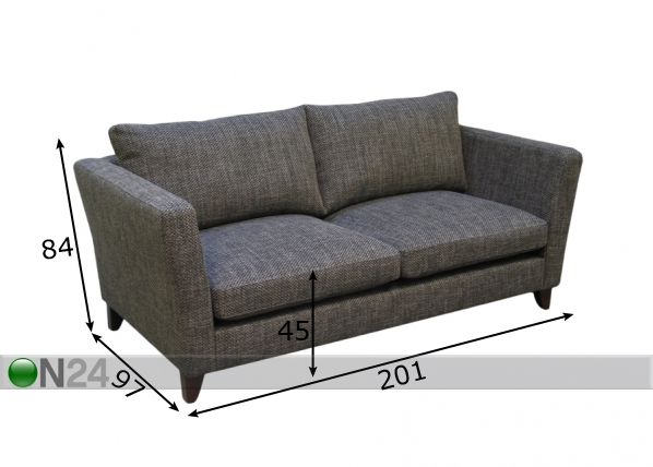 3-местный диван Melissa размеры