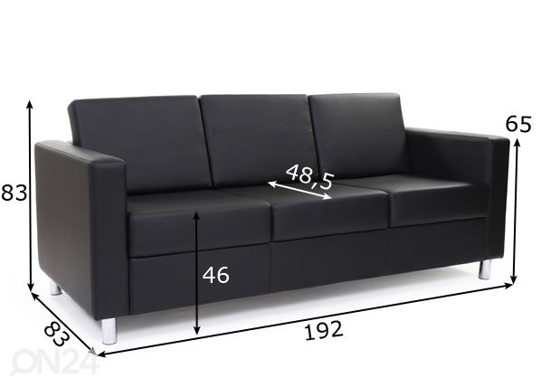 3-местный диван Simple размеры