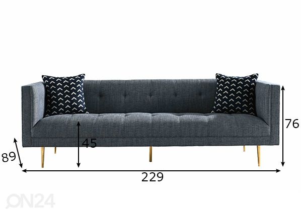3-местный диван Sofa размеры