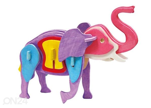 3D пазл Цветной слон