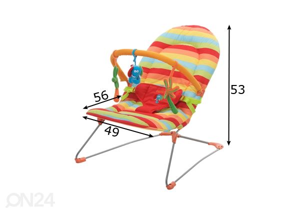 Britton® кресло-качалка Rainbow размеры