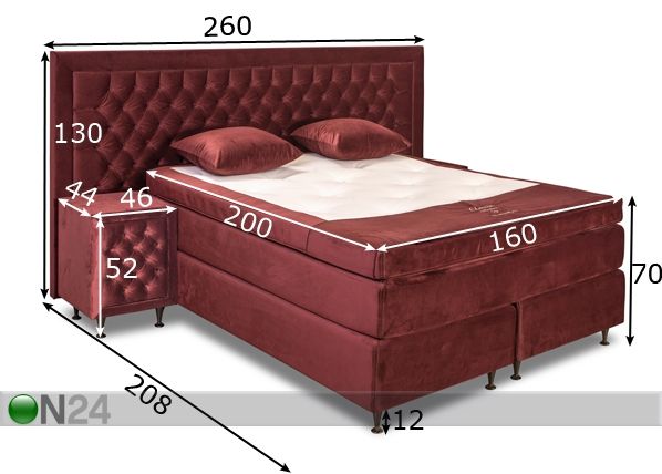 Comfort кровать Hypnos Bristol 160x200 cm размеры
