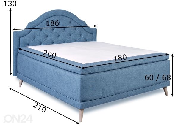 Comfort кровать Hypnos Royal 180x200 cm размеры