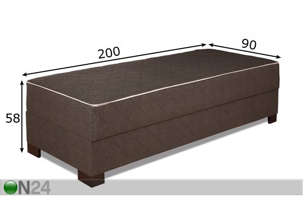 Hea une ABC кушетка с ящиком для белья Bonnie 90x200 cm размеры