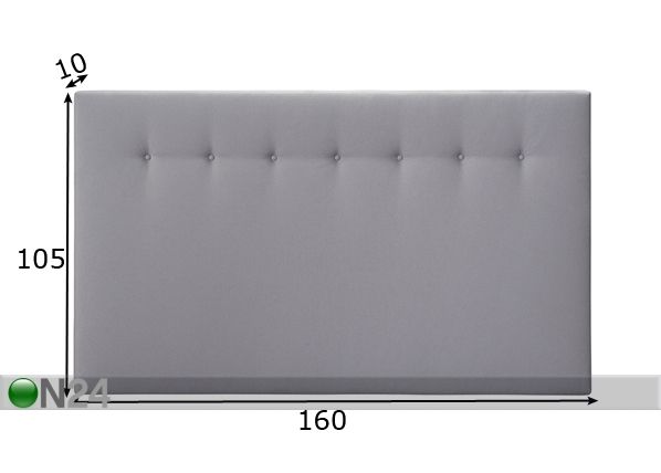 Hypnos изголовье кровати 160x105x10 cm размеры