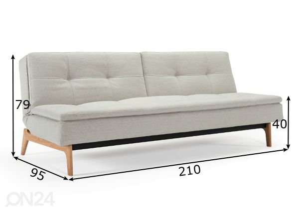Innovation диван-кровать Dublexo Eik размеры