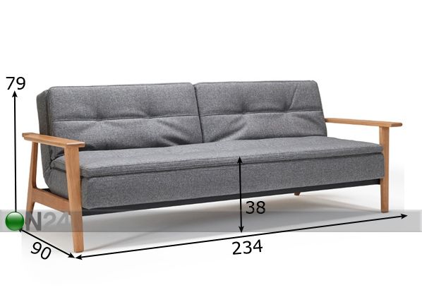 Innovation диван-кровать Dublexo Frej размеры