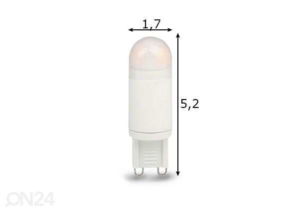 LED лампочка Cylinder, G9, 3,2W размеры