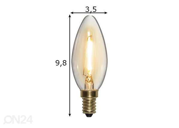 LED лампочка E14 0,8 Вт размеры