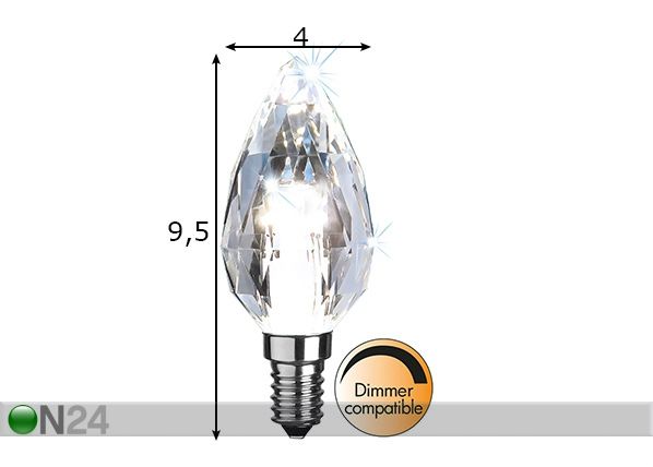 LED лампочка E14 4 Вт размеры