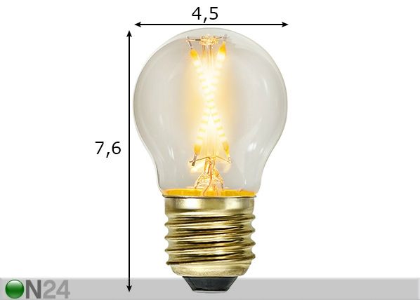 LED лампочка E27 0,5 Вт размеры