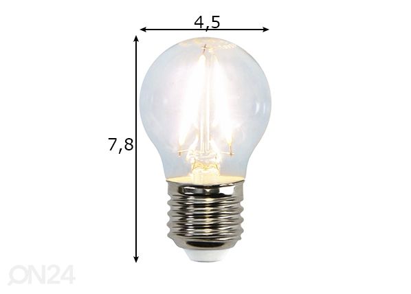 LED лампочка E27 2 Вт размеры