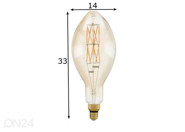 LED лампочка E27 8 Вт размеры