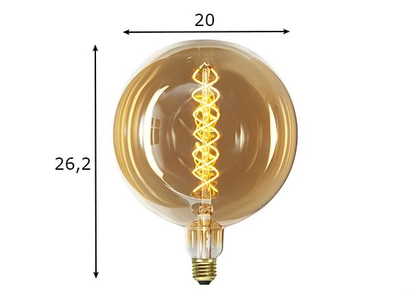 LED лампочка E27 Intustrial Vintage размеры