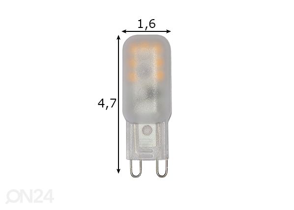 LED лампочка G9 1,2 Вт размеры