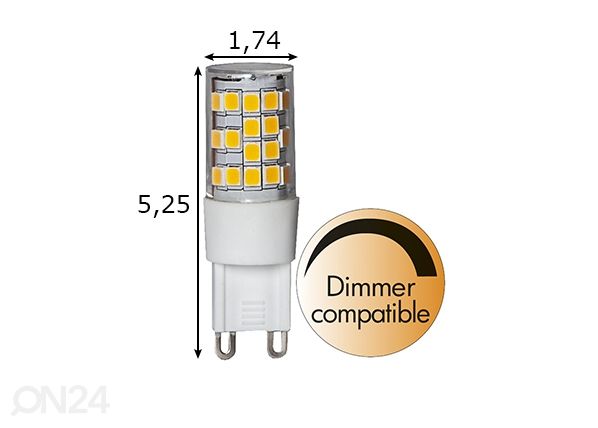 LED лампочка G9 3,6 Вт размеры