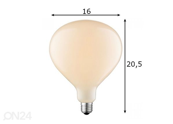 LED лампочка Milky, E27, 6W размеры
