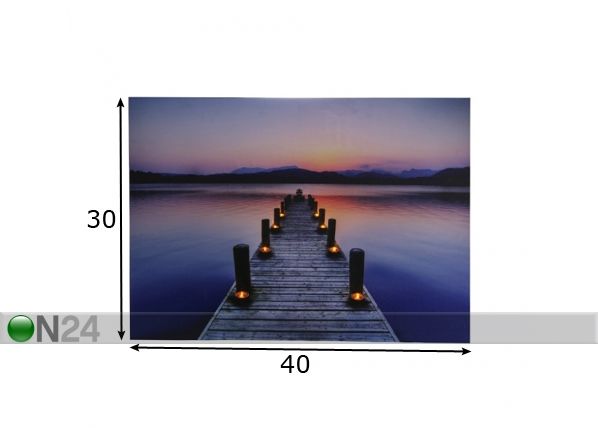 LED настенная картина Candlelit Peer 30x40 см размеры