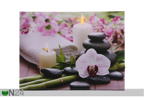 LED настенная картина Candles & Orchids 50x70 см