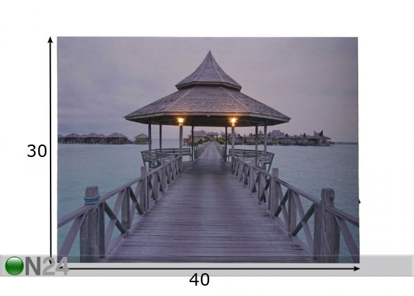 LED настенная картина Dock 30x40 см размеры