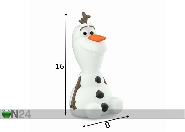 LED ночник Olaf размеры