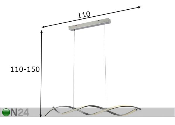 LED подвесной светильник Twist размеры