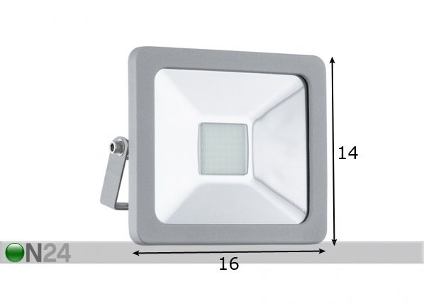 LED прожектор Faedo 1, 20 Вт размеры