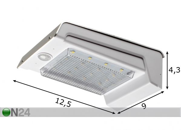 LED светильник на солнечной батарее 1 W размеры