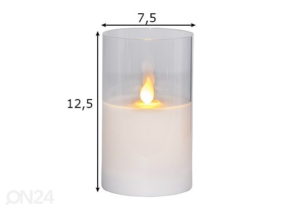 LED свеча 12,5 см размеры