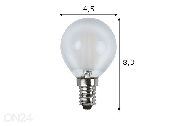 LED электрическая лампочка E14 4W размеры