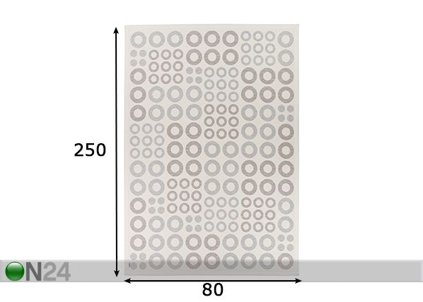 Narma newWeave® шенилловый ковер Kupu white 80x250 cm размеры