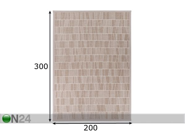 Narma newWeave® шенилловый ковер Kursi beige 200x300 cm размеры