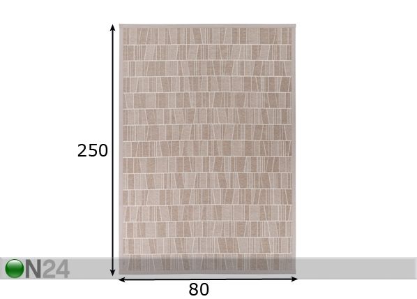 Narma newWeave® шенилловый ковер Kursi beige 80x250 cm размеры