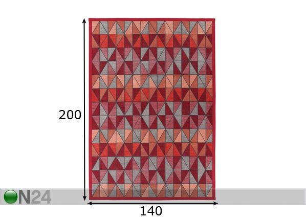 Narma newWeave® шенилловый ковер Treski red 140x200 cm размеры