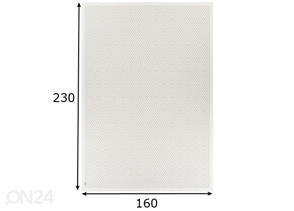 Narma smartWeave® ковер Kalana white 160x230 см размеры