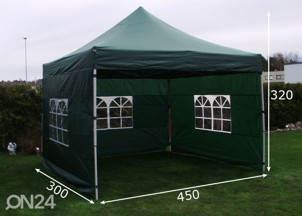 Pop-up шатр 3x4,5 m размеры