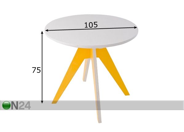 Radis обеденный стол Edi Ø 105 cm размеры