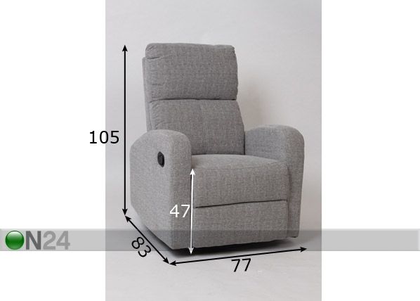 Recliner кресло (вращаемый/качающийся) размеры