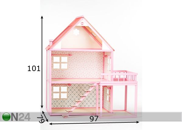 Roosi кукольный домик с балконом размеры