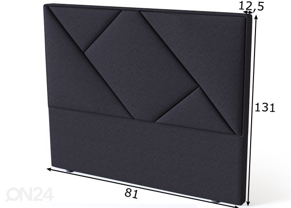 Sleepwell изголовье кровати Geometry BLACK 80 cm размеры