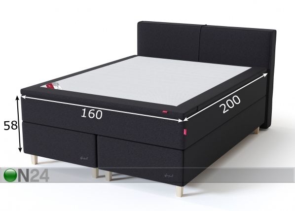 Sleepwell BLACK Air-Pocket континентальная кровать, очень мягкая 160x200 cm размеры