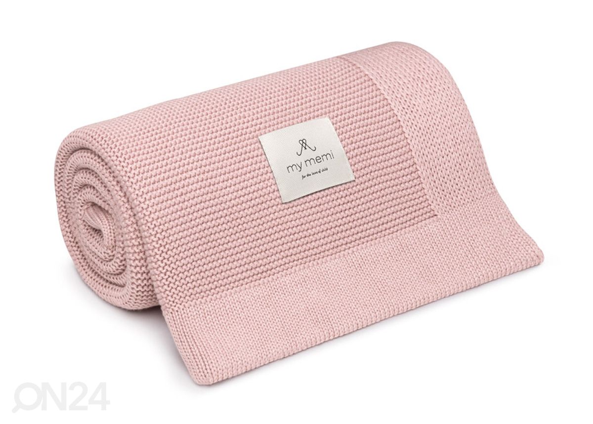 Бамбуковое вязаное одеяло для младенцев, powder pink увеличить