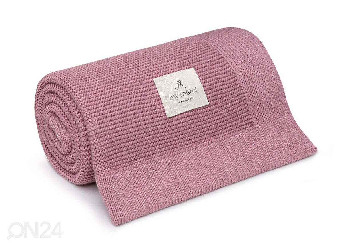 Бамбуковое вязаное одеяло для младенцев, vintage pink увеличить