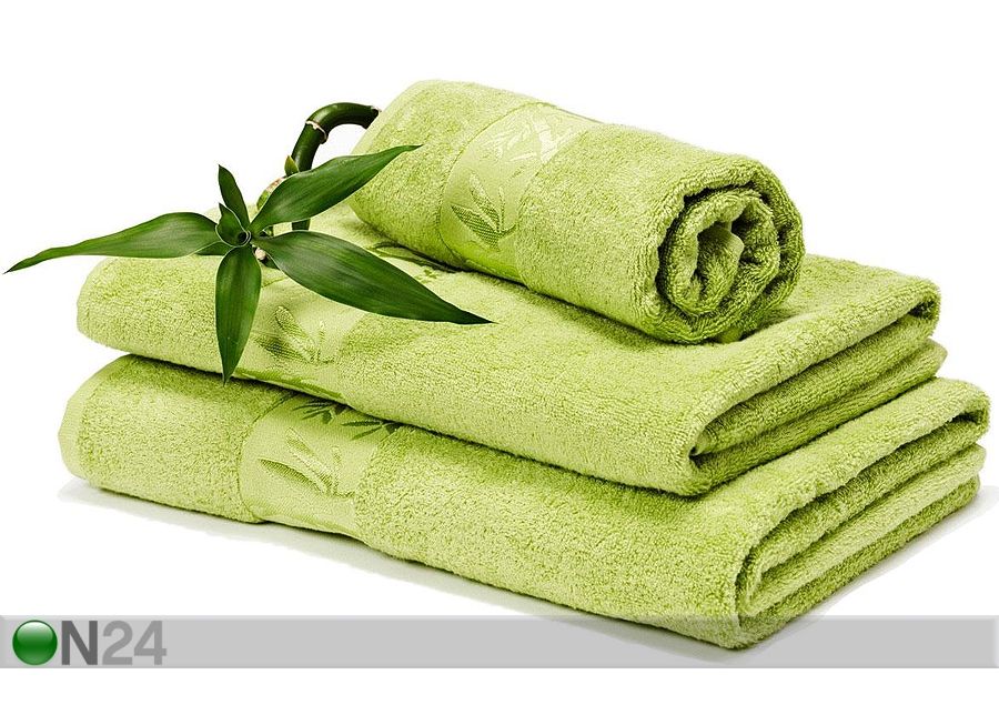 Бамбуковое полотенце зелёное увеличить