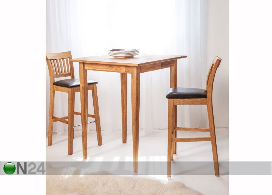 Барный стол из массива дуба 80x80 cm увеличить