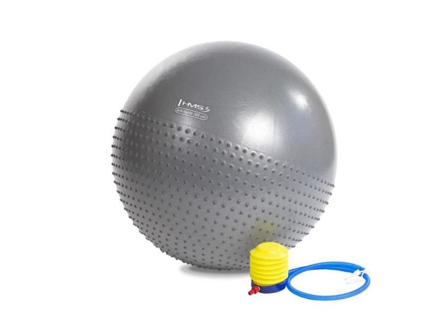 Гимнастический мяч / массажный мяч HMS YB03 65см серый увеличить