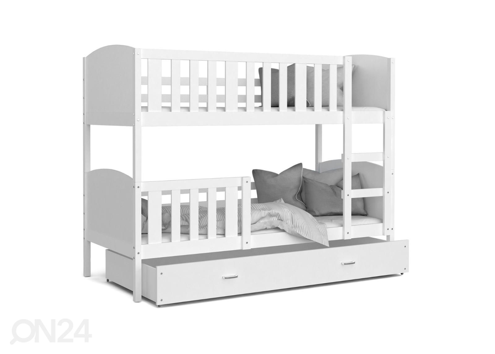 Двухъярусная кровать 80x160 cm, белый увеличить